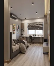 Bedroom design with a balcony for a boy