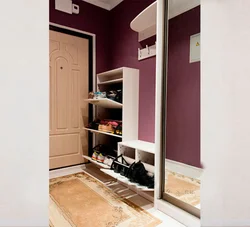 Wardrobe In A Long Narrow Corridor In An Apartment Photo