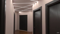 Suspended Ceiling With Light Lines Photo In The Hallway