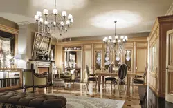 İtalyan üslubunda klassik qonaq otağı fotoşəkili