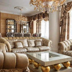 Classic living room in Italian style photo