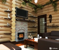 Living room in the sauna photo