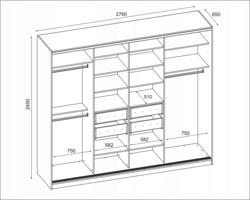 Photo of bedroom closet diagram