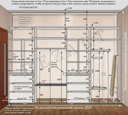 Photo of bedroom closet diagram