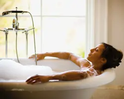 Take a bath photo
