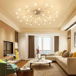 Lamps on the ceiling photo living room
