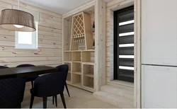 Kitchen made of bars photo