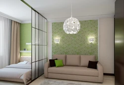 Bedroom design with partition photo