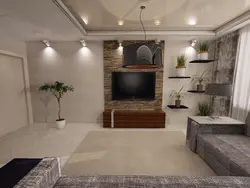 Qonaq otağı 26 kv m dizayn şəkli