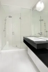 White Bathrooms With Showers Photo