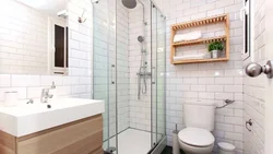 Душтары бар ақ ванна бөлмелері фото