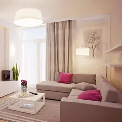 Living Room Interior In Warm Colors