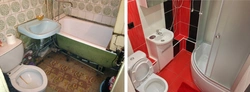 Дызайн ваннага пакоя да і пасля