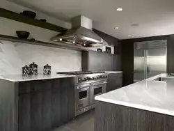 Style interior marble kitchen