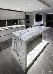 Style interior marble kitchen