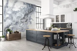 Style interior marble kitchen