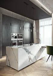 Style interior marble kitchen