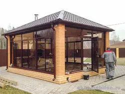 Летняя кухня проекты фото закрытая