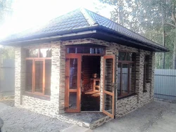 Летняя кухня проекты фото закрытая