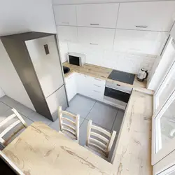 Kichik oshxonaning ichki qismi 5 m²