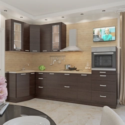 Chocolate-colored kitchens photo