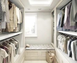 Dressing room with window design photo