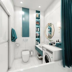 Bathroom design in emerald tones