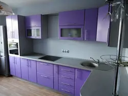 Kitchen in purple tone photo