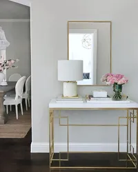 Console table in the living room interior