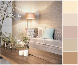 How to combine gray with beige in the kitchen interior
