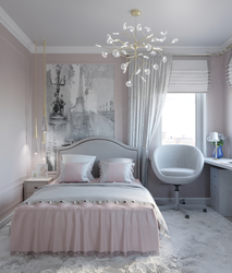 Bedroom in pastel colors design photo