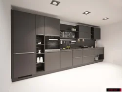 Kitchen interior with matte facades