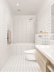 Bathroom design with grout tiles