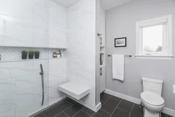 Bathroom design with grout tiles