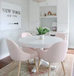 White Kitchen Table In The Kitchen Interior