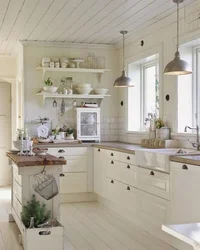 White Lining In The Kitchen Interior