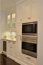 Built-In Microwave Oven Photo In The Kitchen Interior