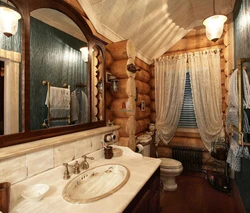 Log Bathroom Interior