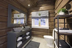 Log Bathroom Interior