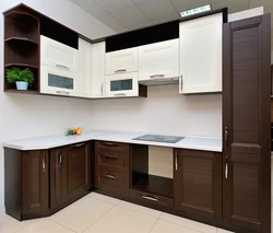 White Dark Brown Kitchen Photo
