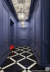 Blue hallway design