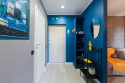 Blue hallway design