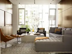 Modern armchairs for the living room interior photo