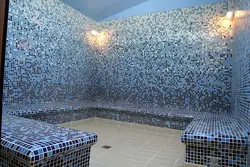 Glass tiles for bathtub photo