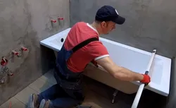 How to install a bathtub photo