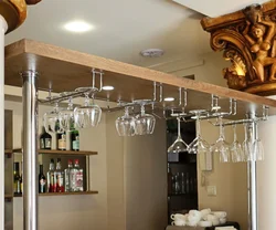 Bar shelf in the kitchen photo