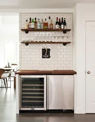 Bar shelf in the kitchen photo