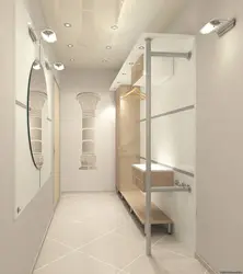 Design of a narrow hallway in an apartment in a modern style