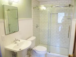 Cheap bathroom renovation with photo panels