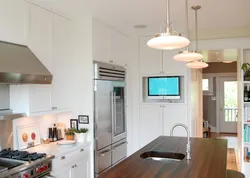 Small kitchen design with TV